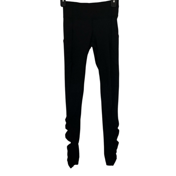 Lululemon ruffle at ankle leggings , black , size 2, length 35” - Picture 2 of 9